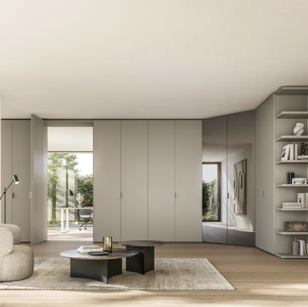 Armoire d'angle avec porte Nexta de Sangiacomo