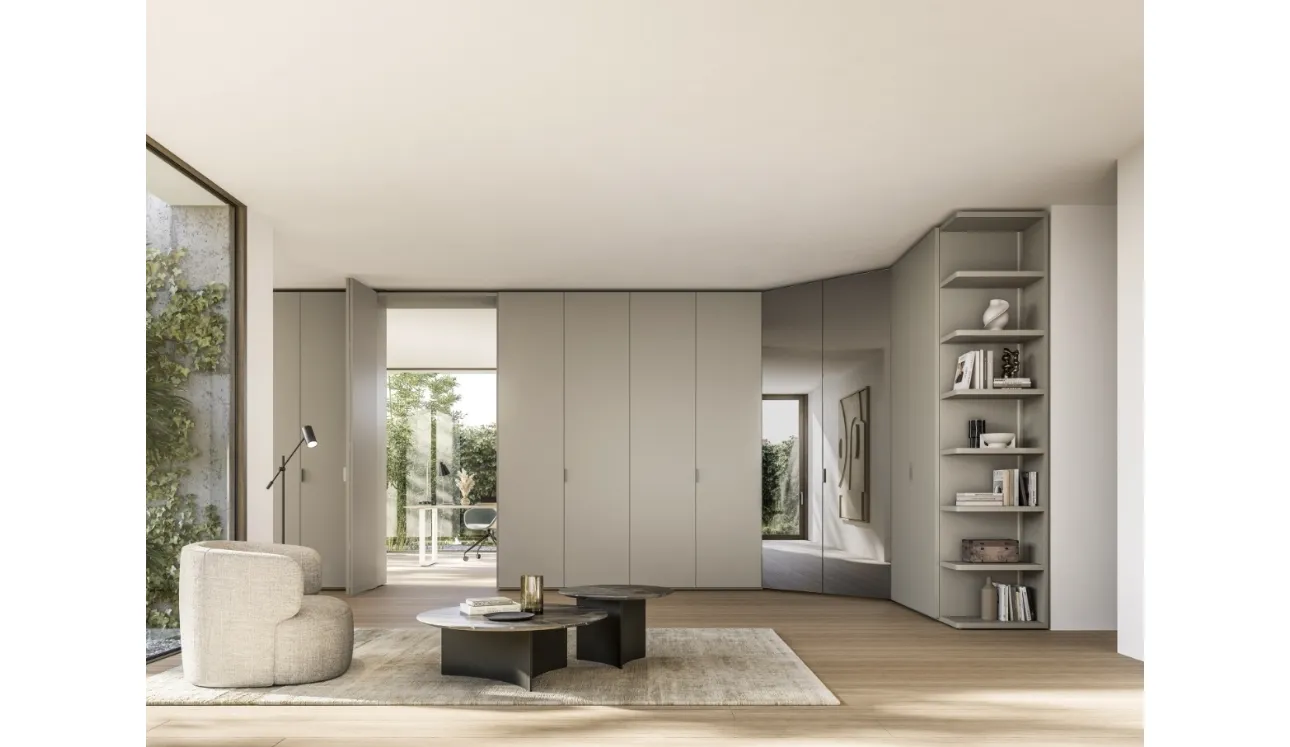 Armoire d'angle avec porte Nexta de Sangiacomo