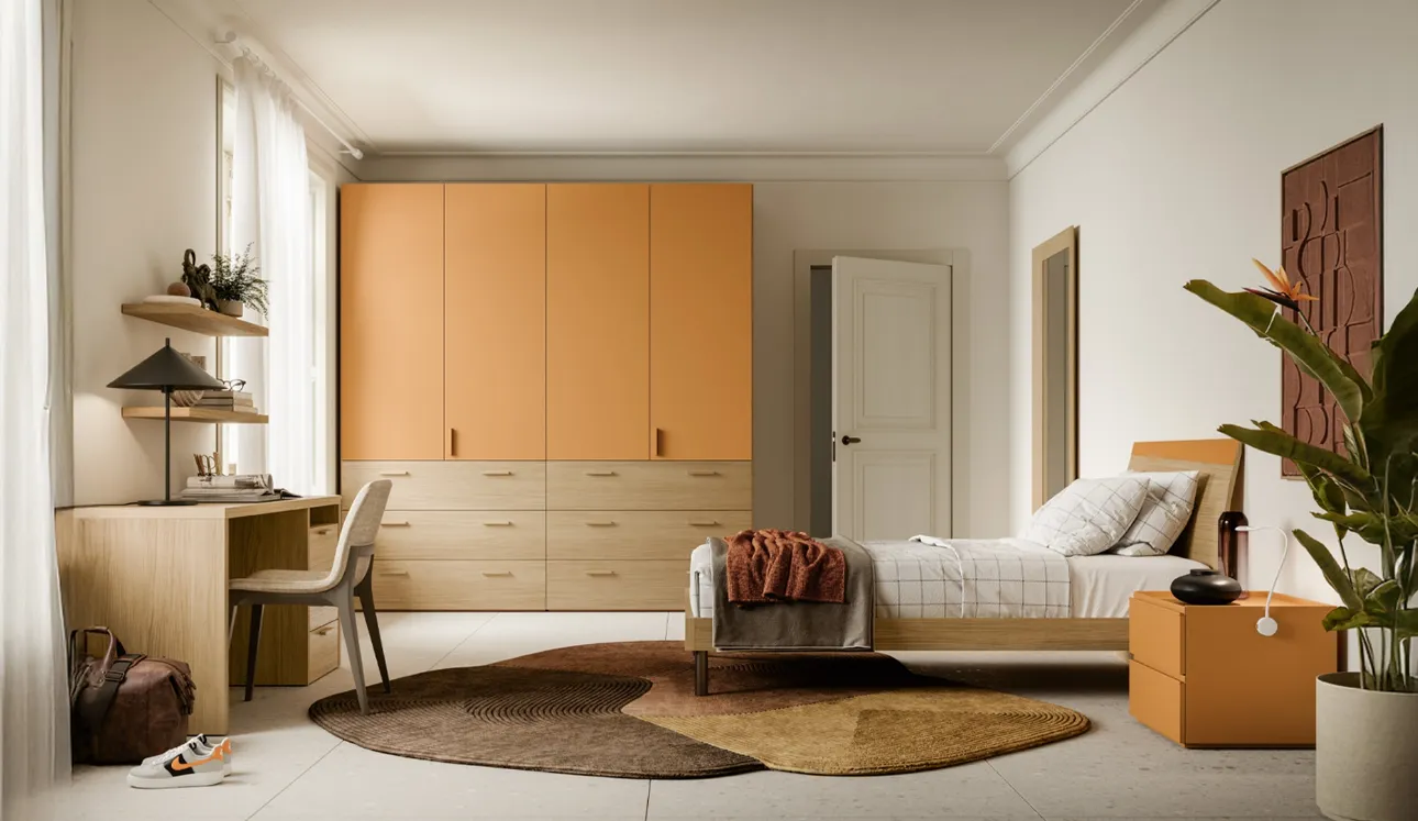 Armoire lisse pratique à battants 09 de SantaLucia