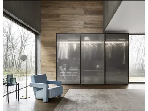 Armoire coulissante Scrigno en verre tissé de Sangiacomo