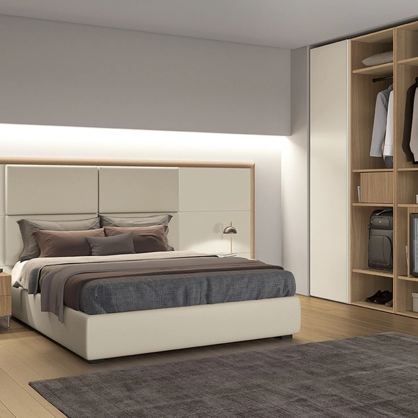 Lit en simili-cuir Basic de Colombini Casa