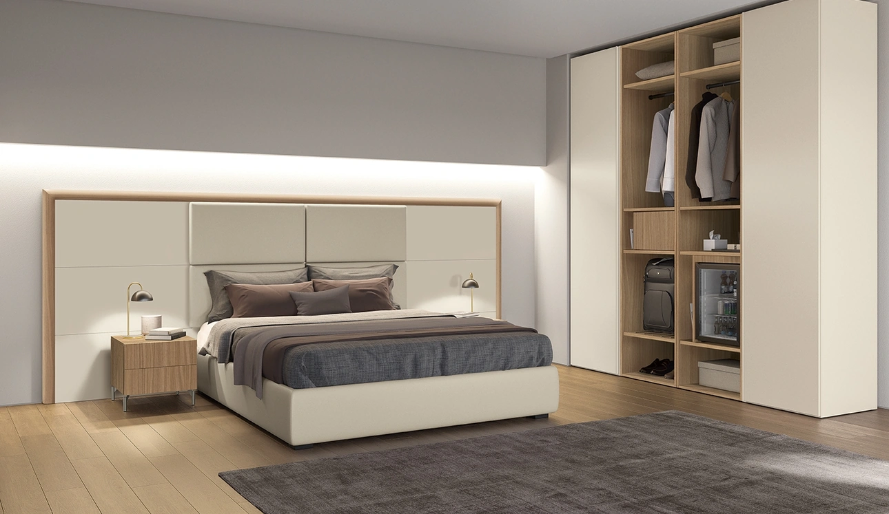 Lit en simili-cuir Basic de Colombini Casa