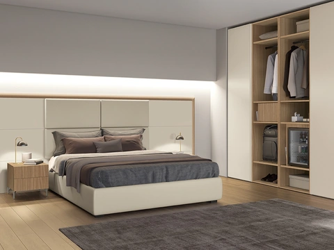 Lit en simili-cuir Basic de Colombini Casa