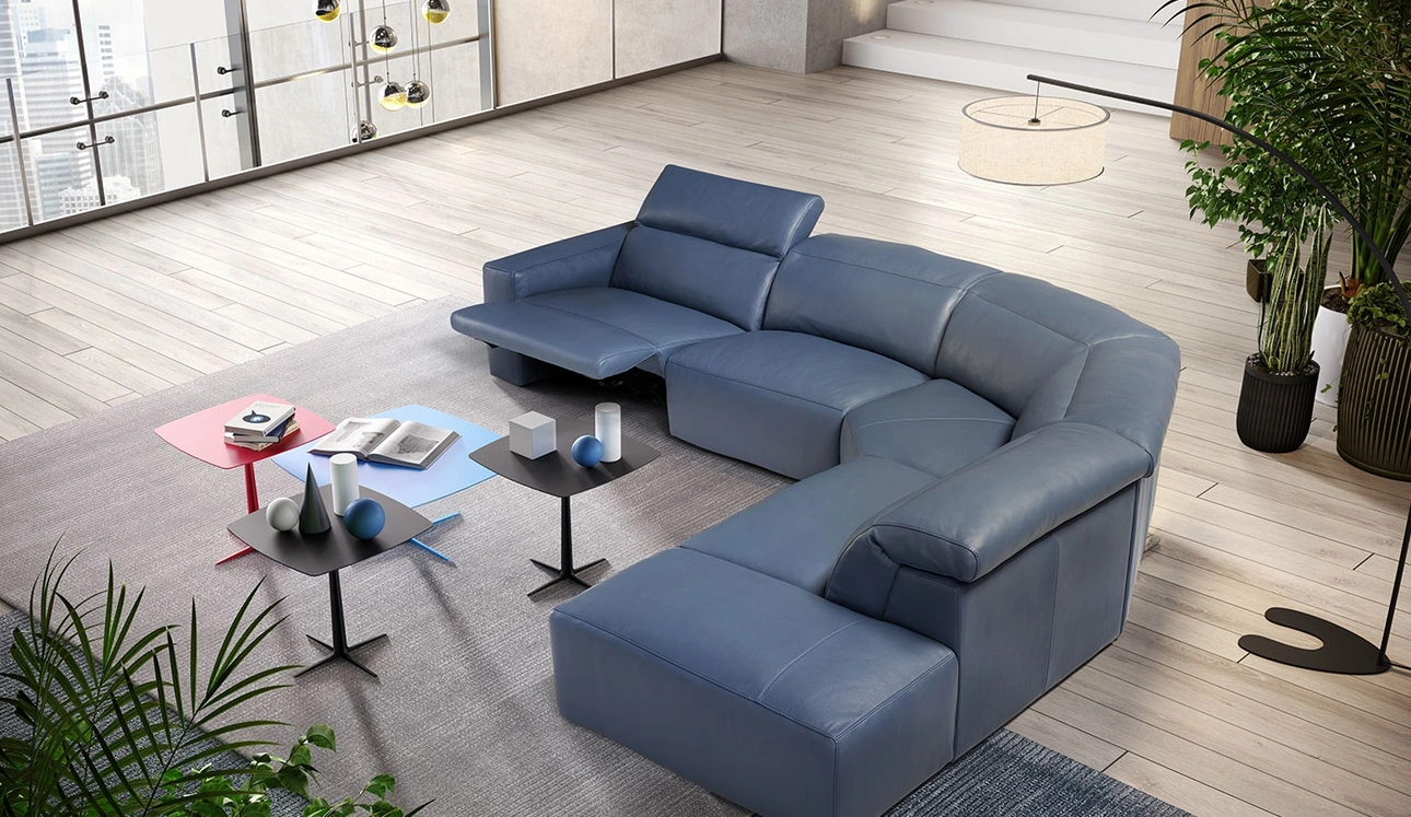 Canapé relax en cuir Beverly d'Egoitaliano