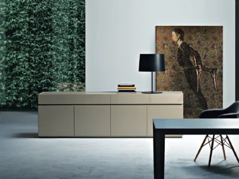 Bahut Cidori 01 laqué en Jute brillant et mat chez Sangiacomo