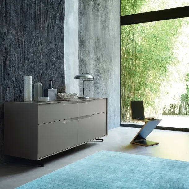 Bahut Vela 01 laqué en Ardoise de Sangiac