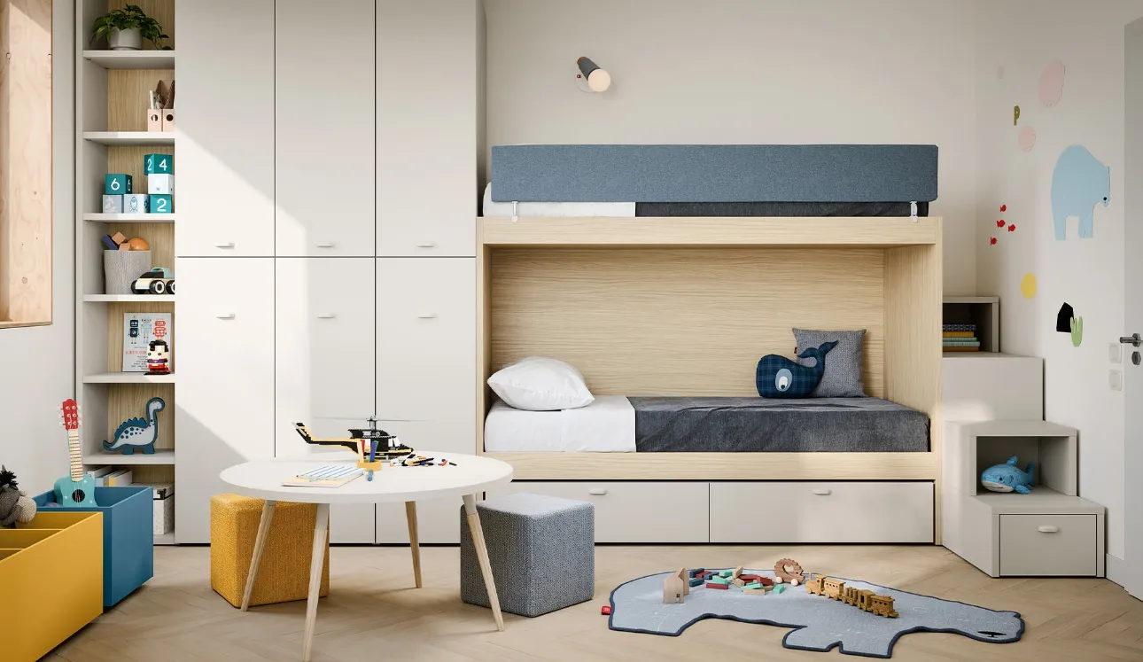 Chambre avec lits superposés Nuk de Nidi