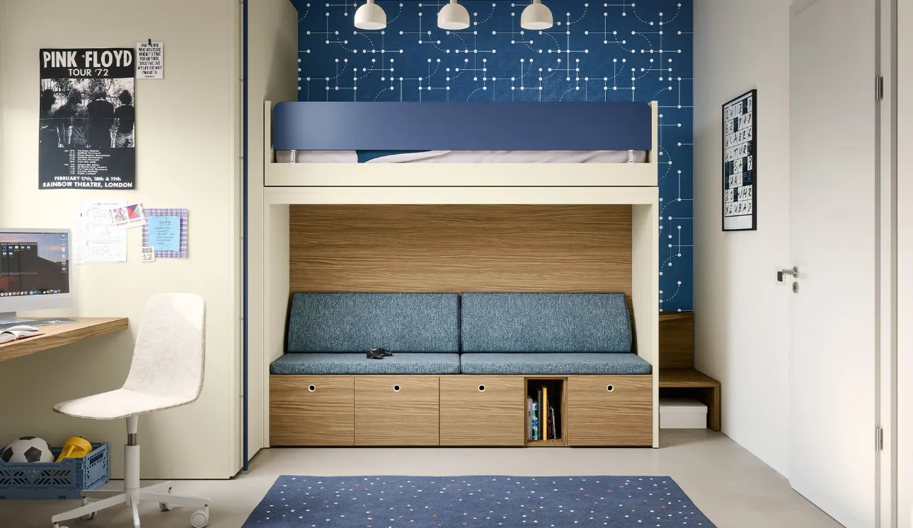 Chambre d'enfants avec lits superposés Skid