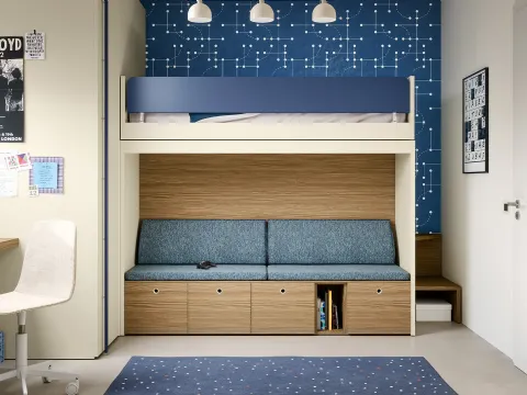Chambre d'enfants avec lits superposés Skid