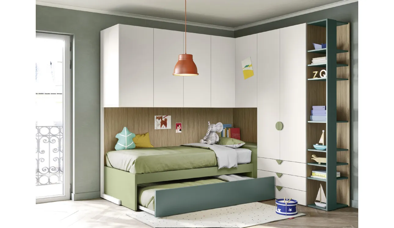 Chambre pont avec lits gigognes de Nidi.