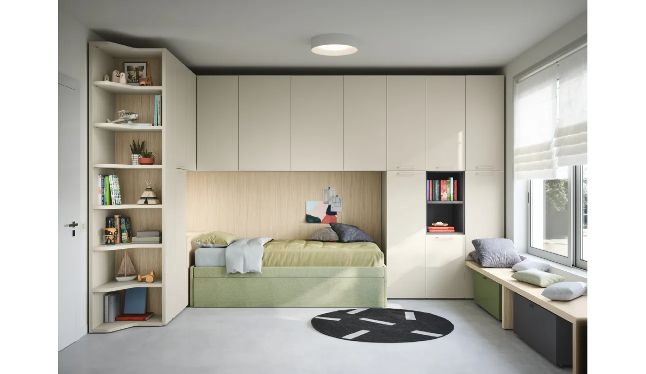 Chambre d'enfant avec lits gigogne de la marque Nidi