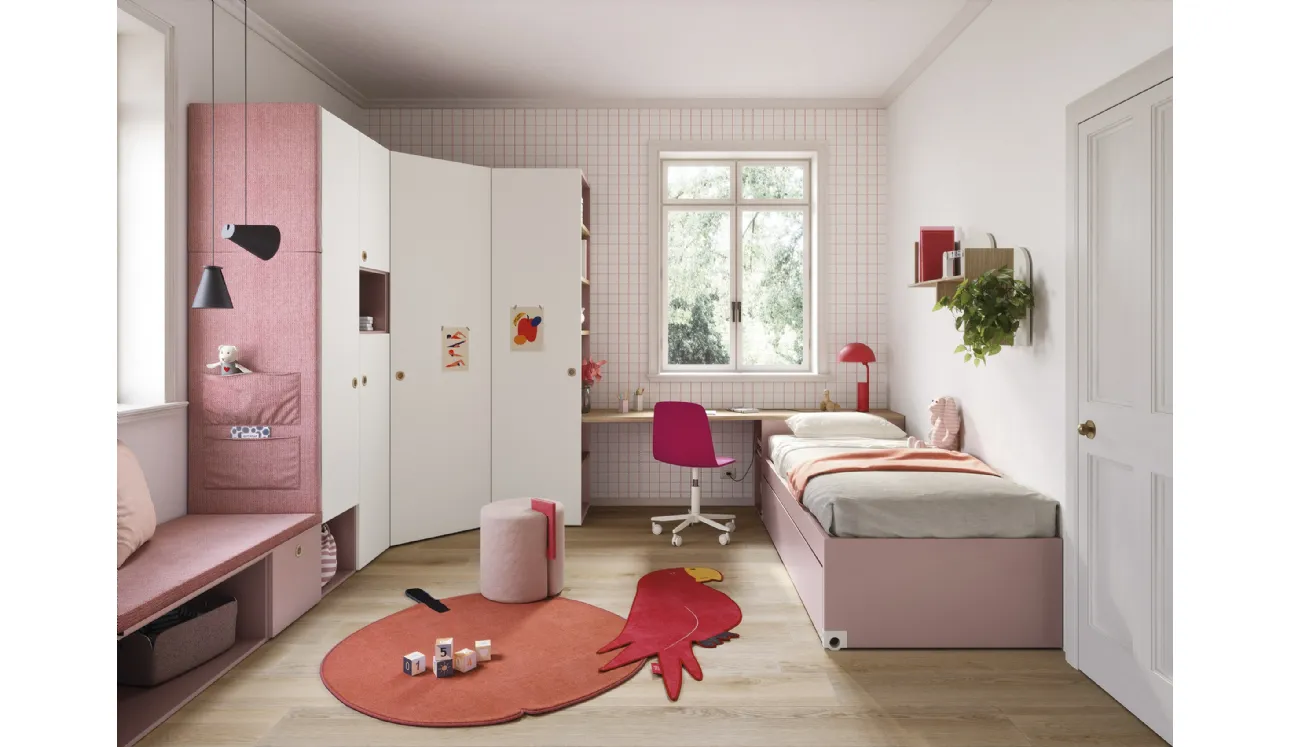 Chambre à coucher gain de place avec lits gigognes de Nidi