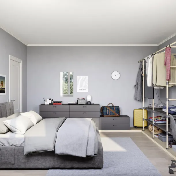 Chambre modulaire avec lit double Swell de Nidi