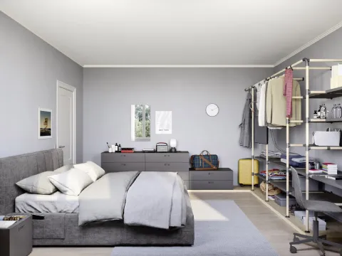 Chambre modulaire avec lit double Swell de Nidi