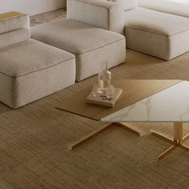 Table basse Bento en bois et SuperMarmo de Bontem