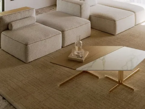 Table basse Bento en bois et SuperMarmo de Bontem