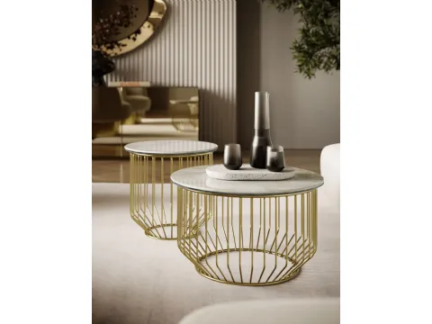 Table basse Circus en SuperMarbre et acier de Bontempi