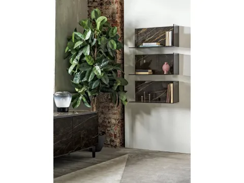 Étagère Zen en super marbre et cristal de Bontempi