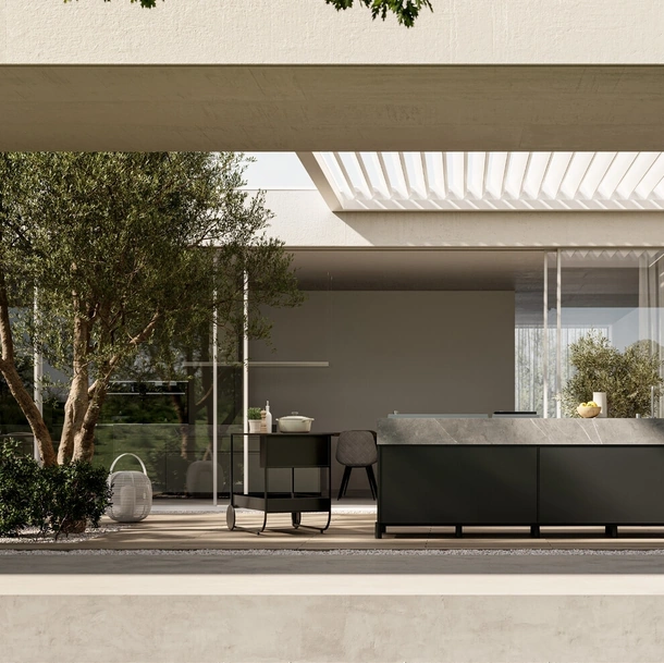 Cuisine moderne d'extérieur en aluminium Aura 03 de Arredo3