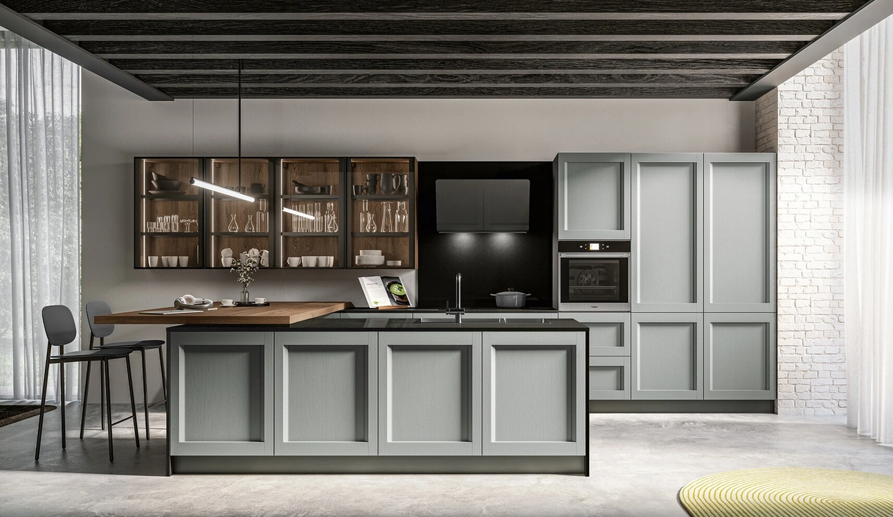 Cuisine moderne avec îlot Frida 02 de Arredo3