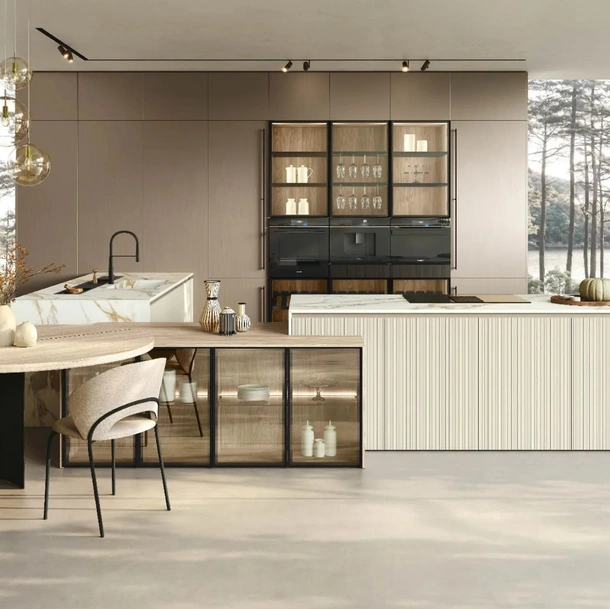 Cuisine moderne avec île Color Trend 02 de Stosa