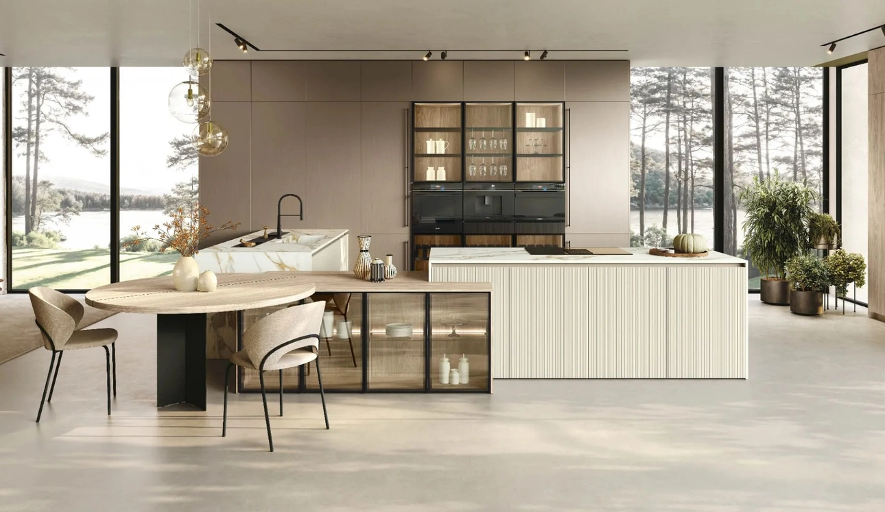 Cuisine moderne avec île Color Trend 02 de Stosa
