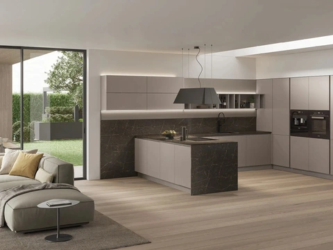 Cuisine Moderne avec péninsule Color Trend 03 de Stosa