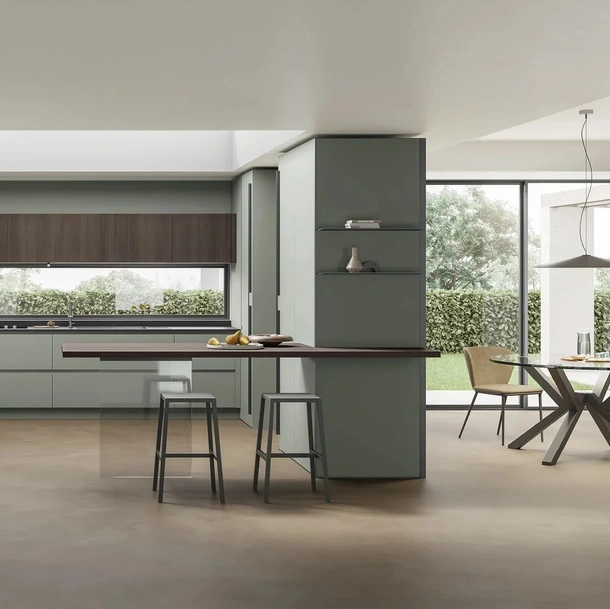 Cuisine moderne avec îlot Color Trend 04 de Stosa
