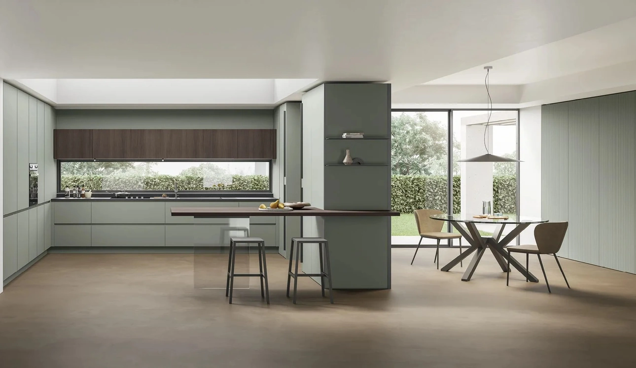 Cuisine moderne avec îlot Color Trend 04 de Stosa
