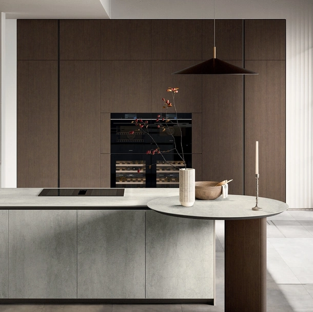 Cuisine moderne avec îlot Glass 01 de Arredo3