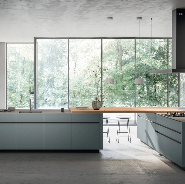 Cuisine Moderne avec double îlot Glass 02 de Arredo3