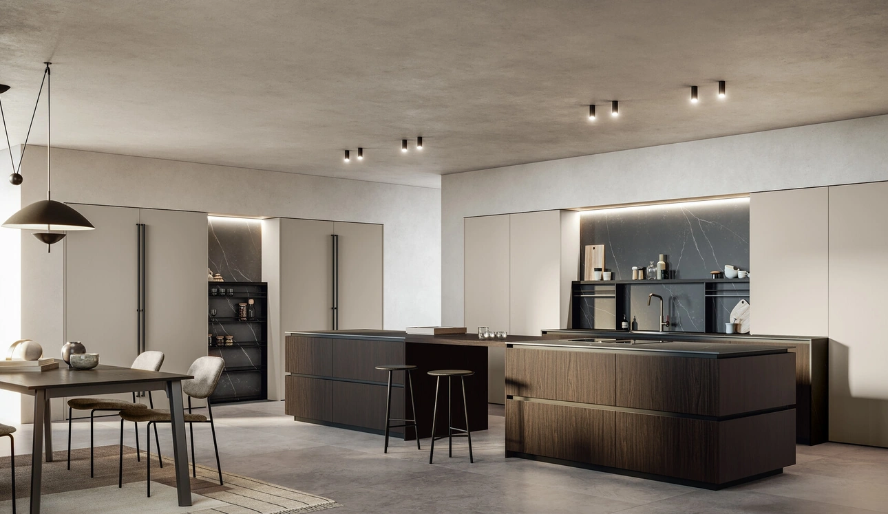 Cuisine moderne avec îlot Kalì de Arredo3