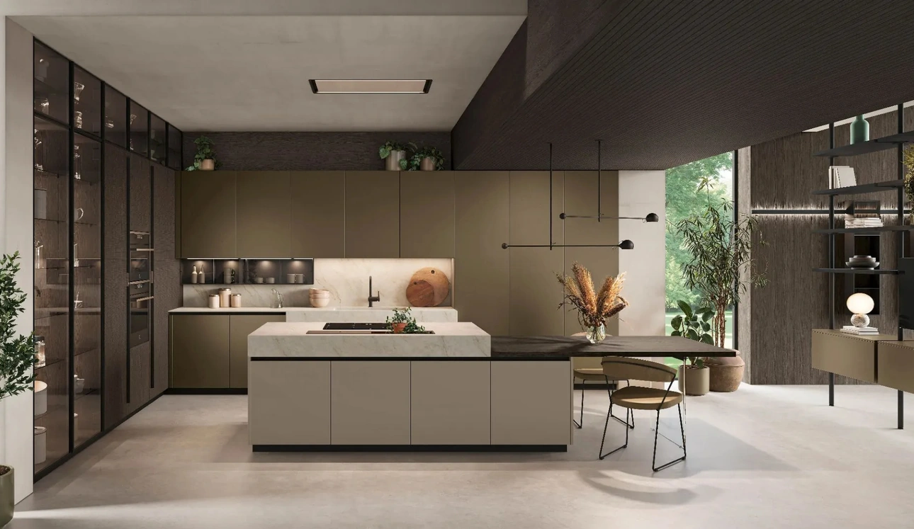 Cuisine moderne avec îlot Metropolis 01 de Stosa