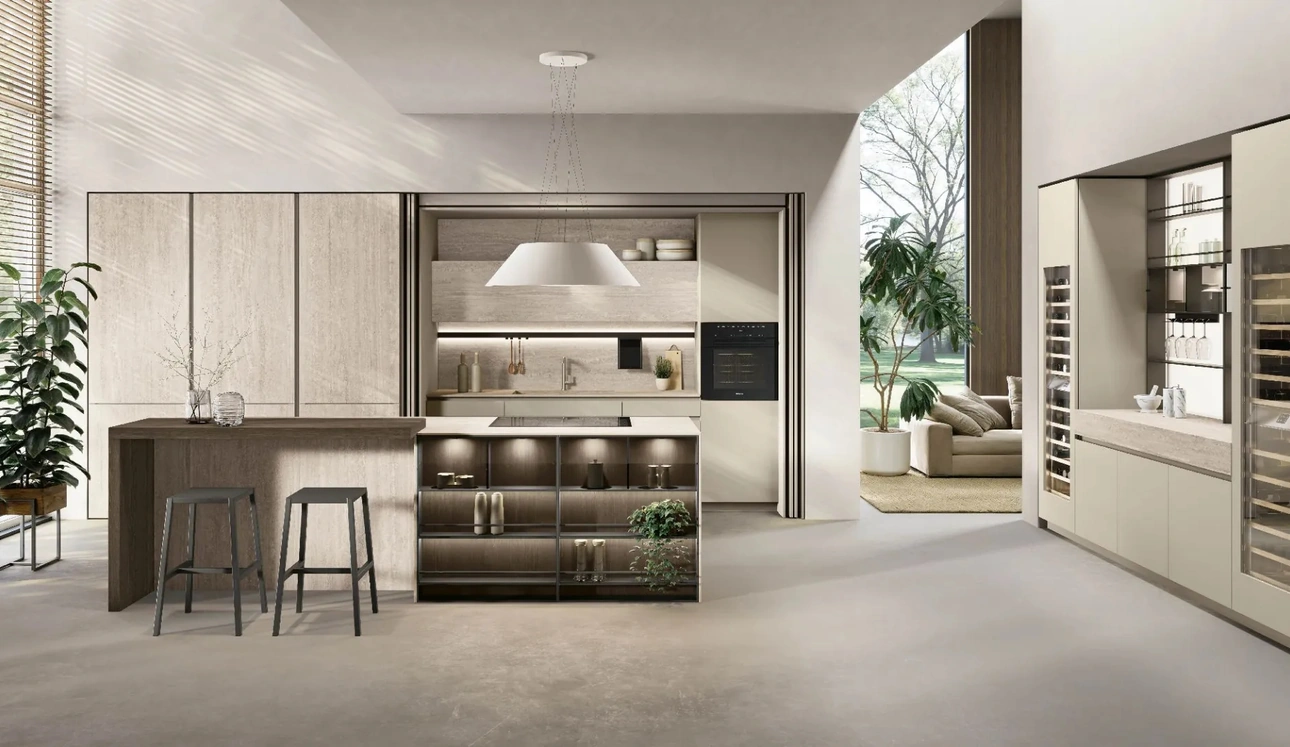 Cuisine moderne avec îlot Aliant 01 de Stosa
