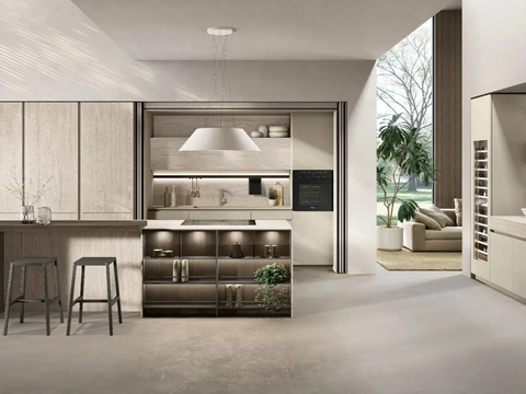 Cuisine moderne avec îlot Aliant 01 de Stosa