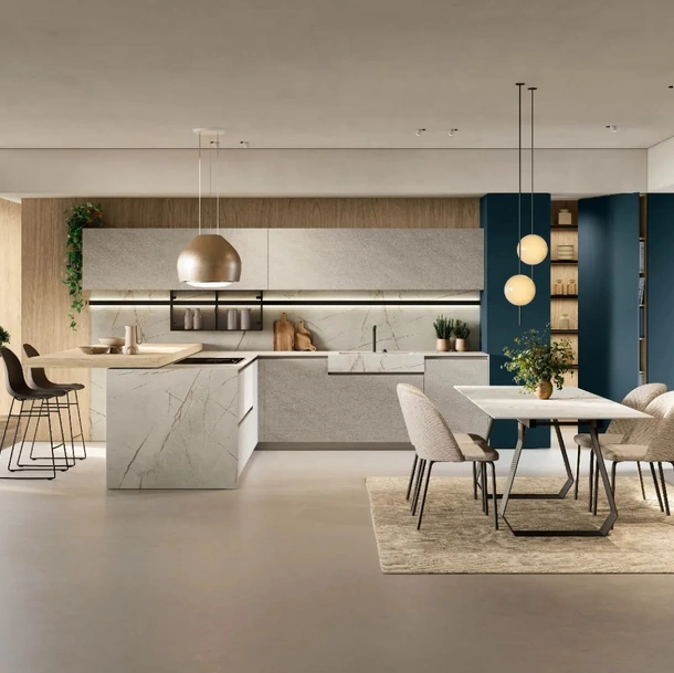 Cuisine Moderne avec îlot Metropolis 02 de Stosa