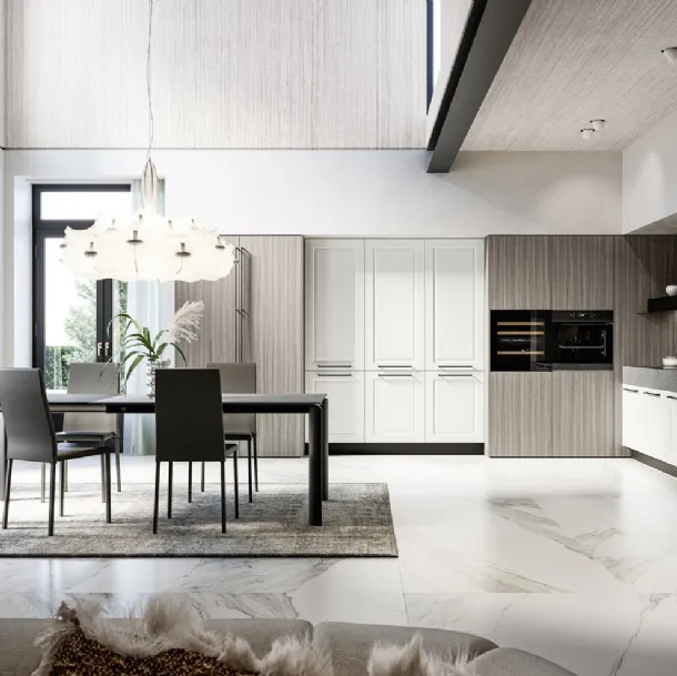 Cuisine Classique d'angle Asolo 02 en laqué et laminé d'Arredo3