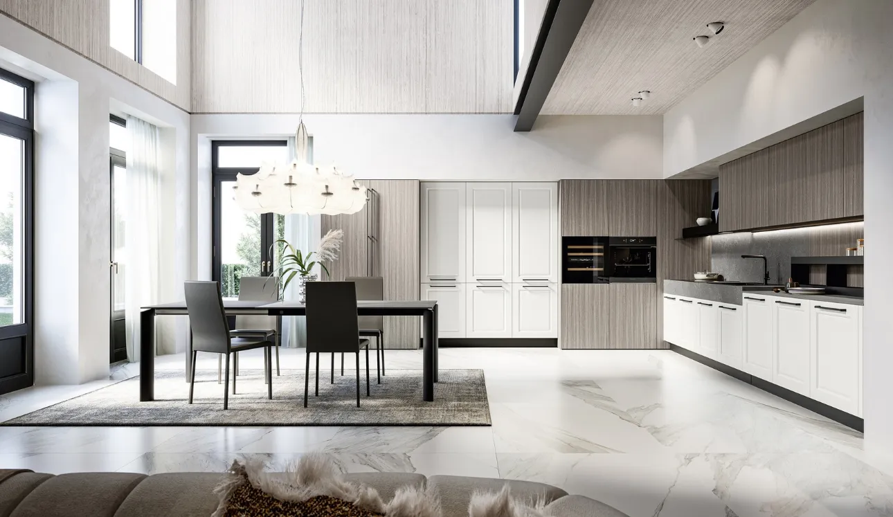 Cuisine Classique d'angle Asolo 02 en laqué et laminé d'Arredo3