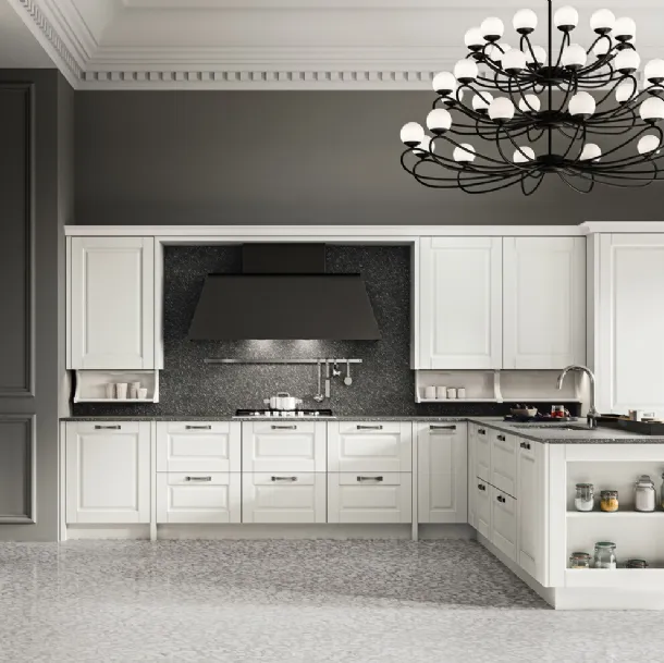 Cuisine classique avec îlot Asolo 04 par Arredo3