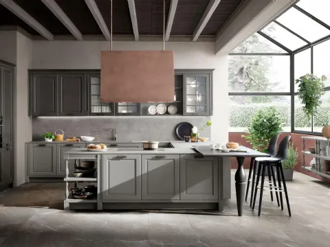 Cuisine classique avec îlot Dolcevita 07 de Stosa.