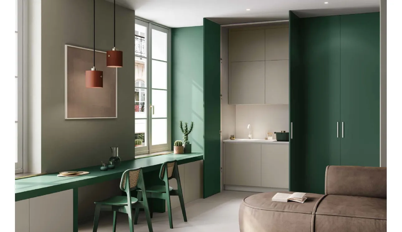 Cuisine Design 08 linéaire intégrée en laque mate de Garofoli
