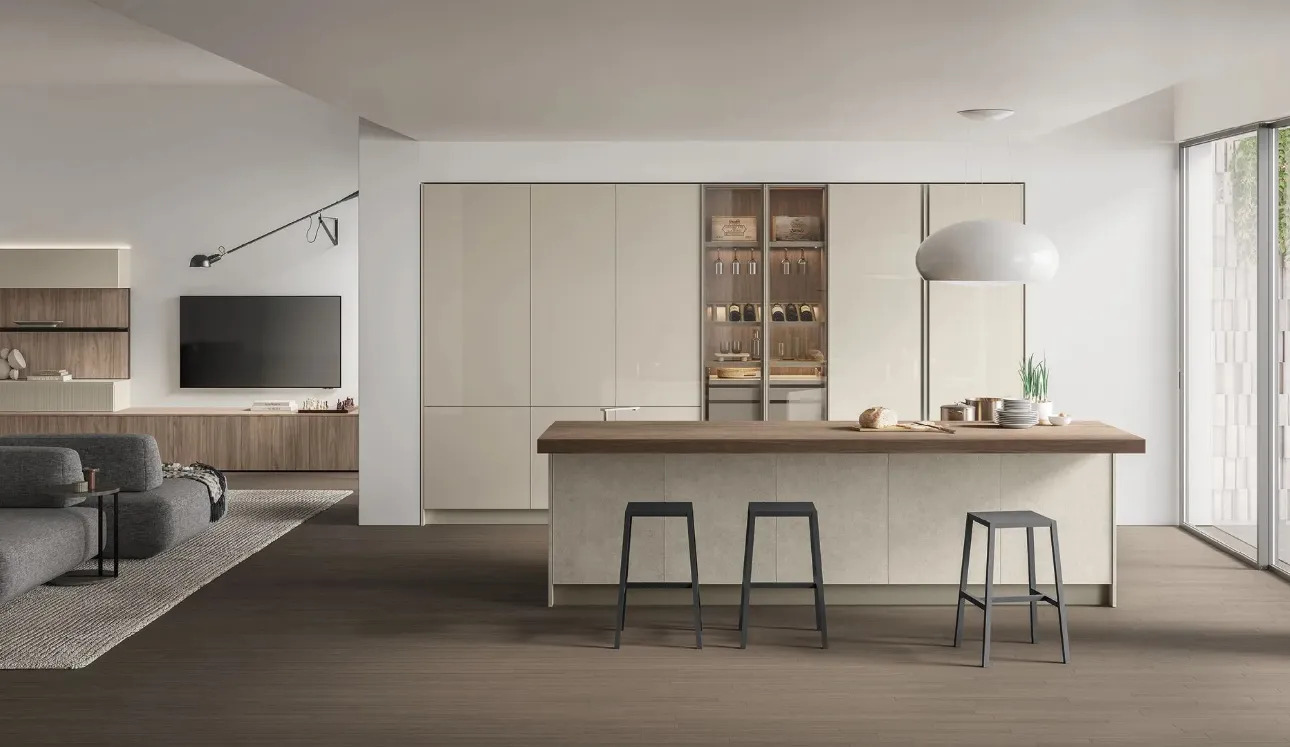 Cuisine Moderne avec îlot Aliant 02 de Stosa