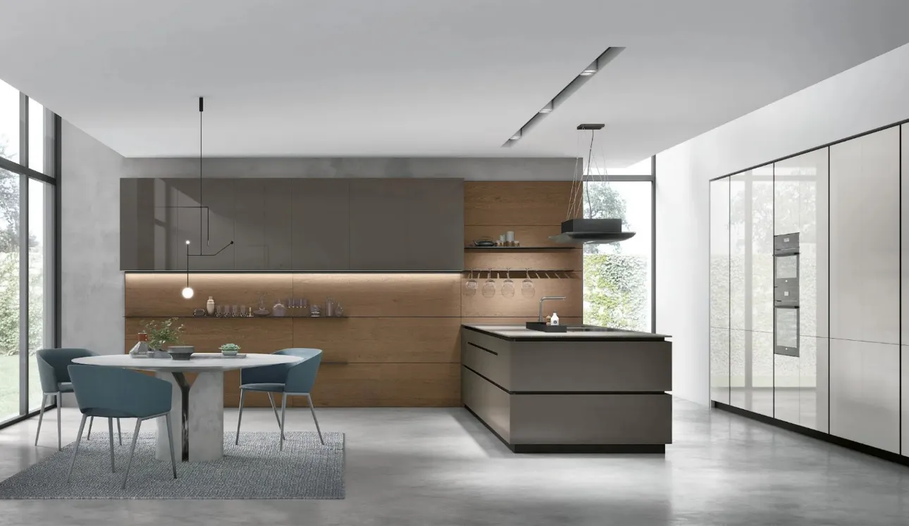 Cuisine moderne avec îlot Aliant 03 de Stosa