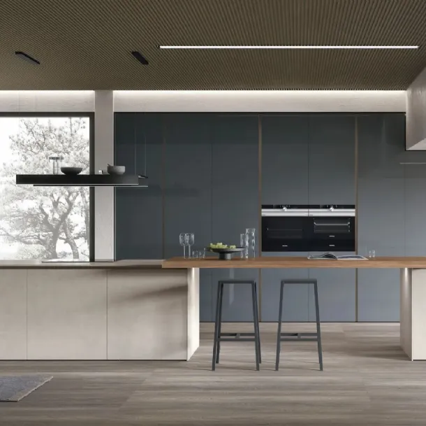 Cuisine moderne avec double îlot Aliant 04 de Stosa.