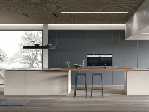 Cuisine moderne avec double îlot Aliant 04 de Stosa.