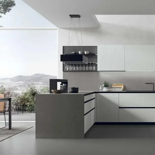 Cuisine moderne avec îlot Aliant 06 de Stosa