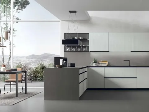 Cuisine moderne avec îlot Aliant 06 de Stosa