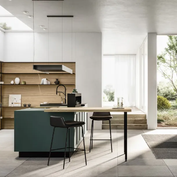 Cuisine moderne avec l'îlot Alma 02 d'Ar