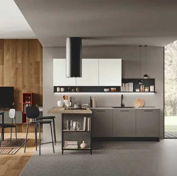 Cuisine moderne avec îlot Art-Kaya 03 de Stosa