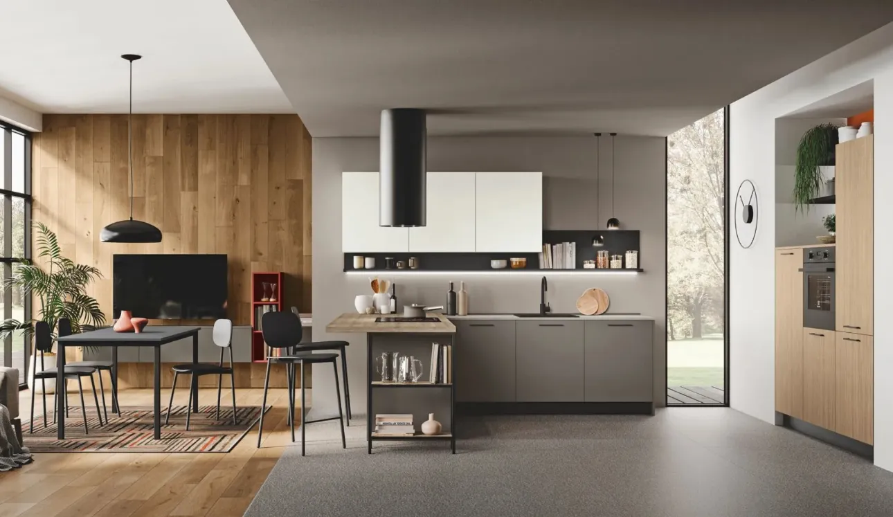 Cuisine moderne avec îlot Art-Kaya 03 de Stosa